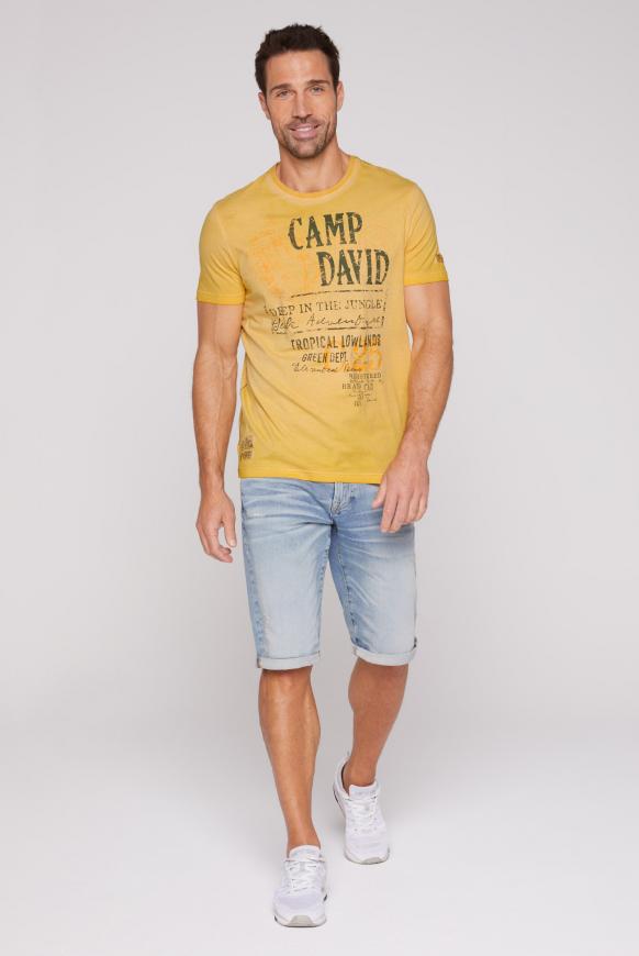 Rundhalsshirt mit beidseitigen Logo Prints