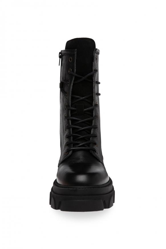 Schnürboots aus Leder mit Profilsohle