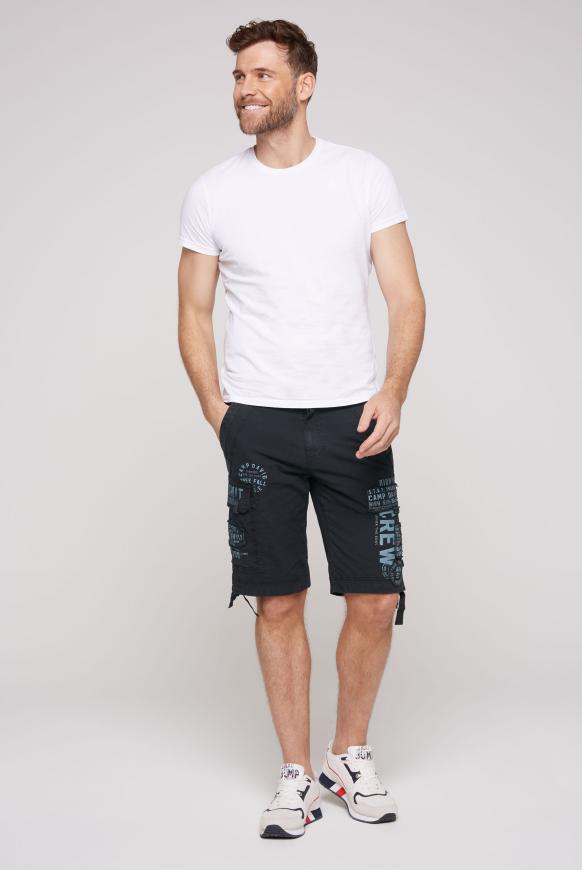 Skater Shorts mit Label-Applikationen