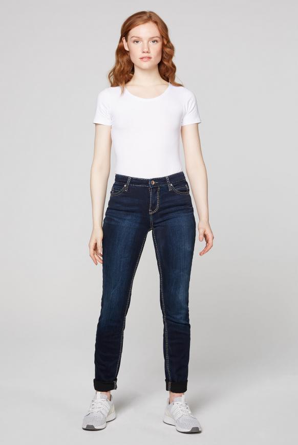 Slim Fit Jeans HE:DI mit Kontrastnähten