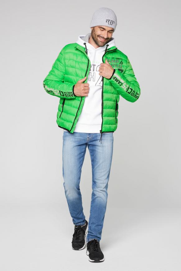Steppjacke mit Logo Tapes und Artworks