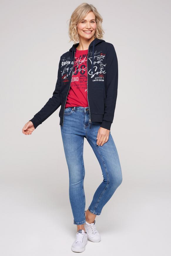Sweatjacke mit Kapuze und Artwork
