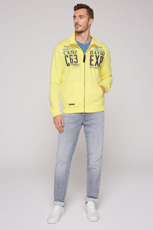 Sweatjacke mit Label-Applikationen