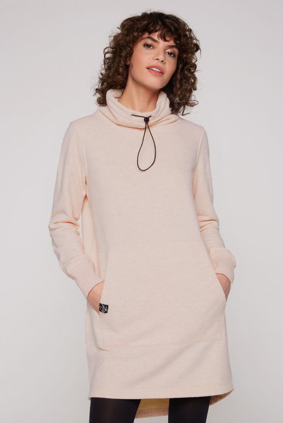 Sweatkleid mit hohem Kragen