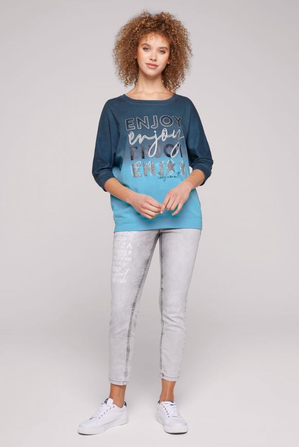 Sweatshirt Dip Dye mit kurzen Ärmeln