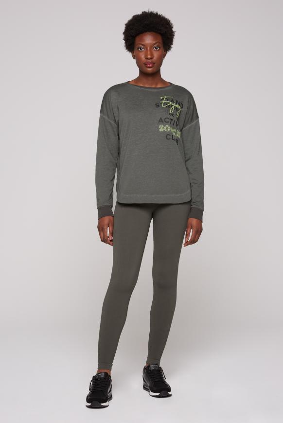 Sweatshirt mit abgerundetem Saum