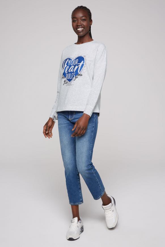 Sweatshirt mit Bindebandsaum