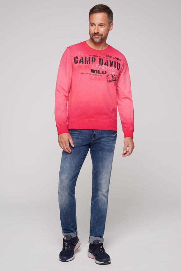 Sweatshirt Oil Dyed mit Logo-Prägung