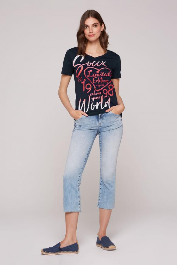 T-Shirt mit Glitter Puff Print