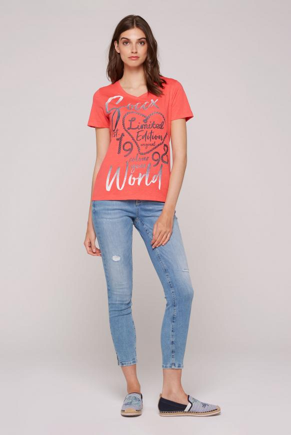 T-Shirt mit Glitter Puff Print