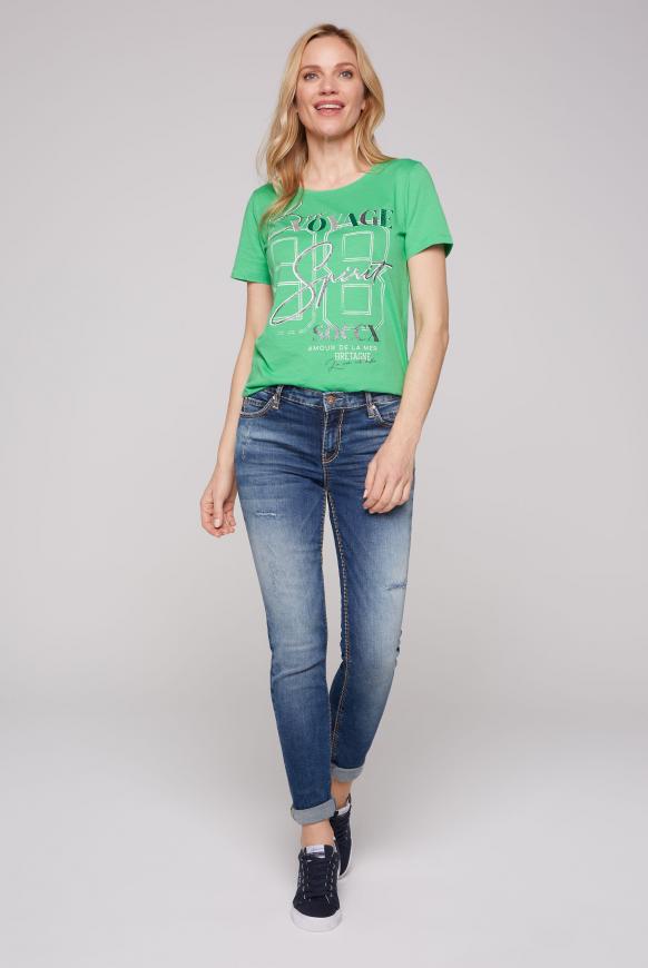 T-Shirt mit Glitzer-Artwork