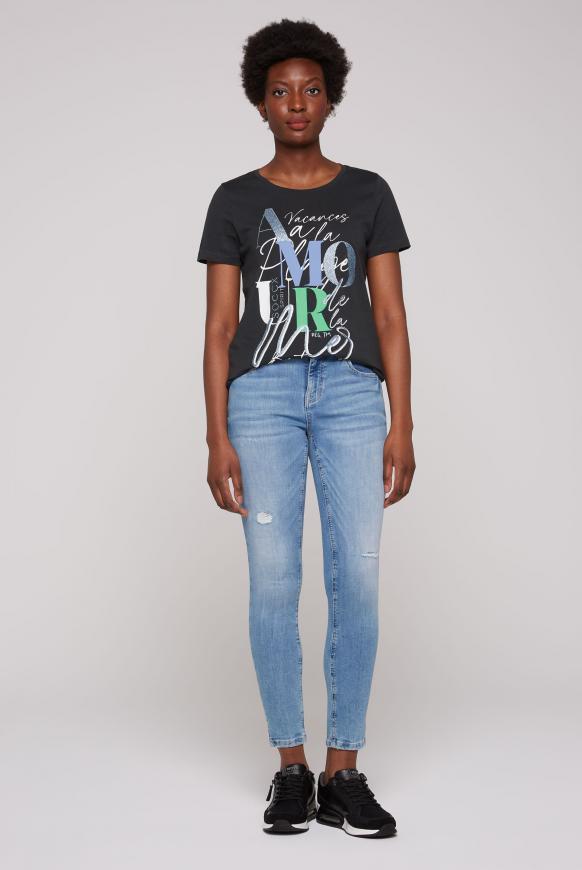 T-Shirt mit Glitzer-Artwork