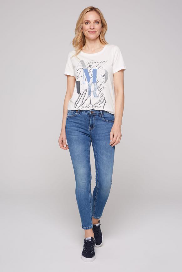 T-Shirt mit Glitzer-Artwork