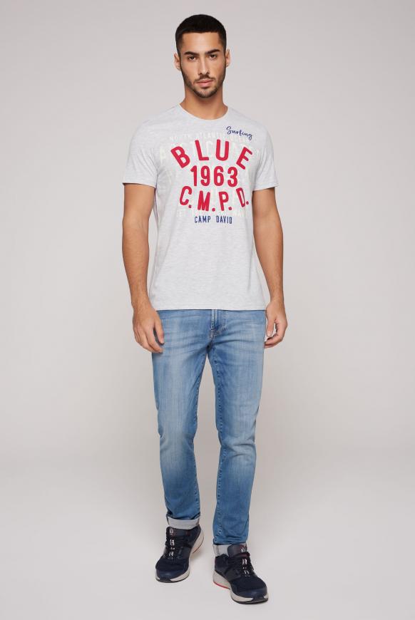 T-Shirt mit Label Print