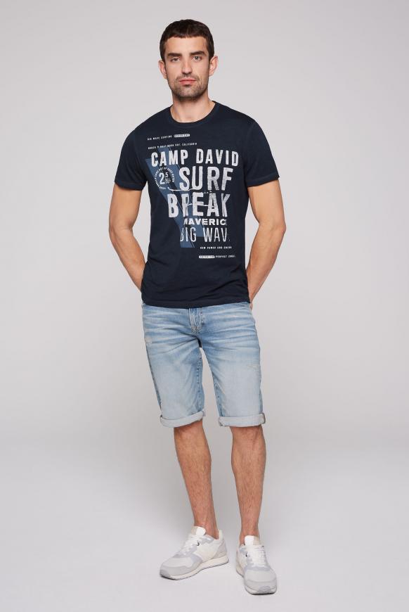 T-Shirt mit Label Print