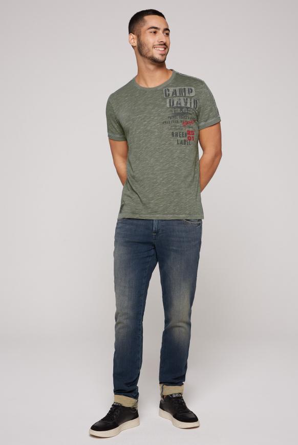 T-Shirt mit Tapes und Rücken-Artwork