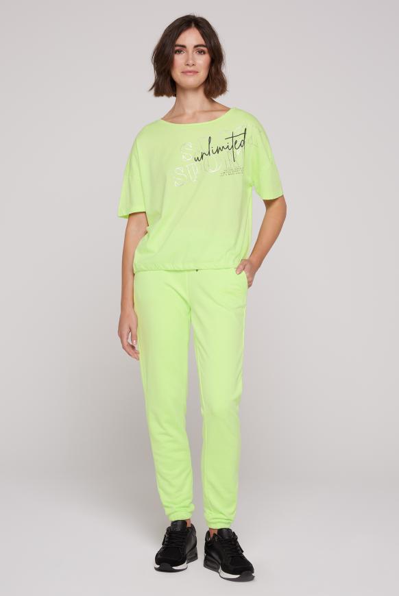 T-Shirt mit verstellbarem Gummizugsaum