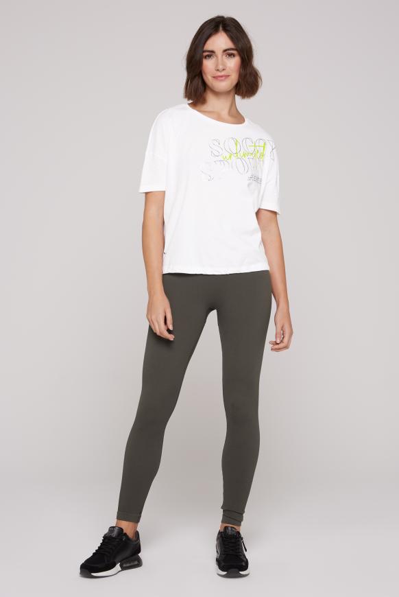 T-Shirt mit verstellbarem Gummizugsaum