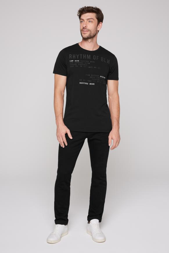 CAMP DAVID & SOCCX | T-Shirt Rundhals mit Label Prints black