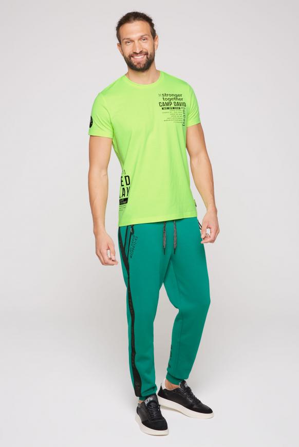 T-Shirt Rundhals mit Rubber Prints