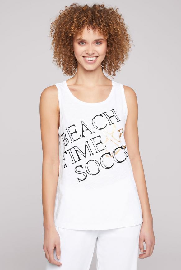 Top mit Print und Cut-Out am Rücken