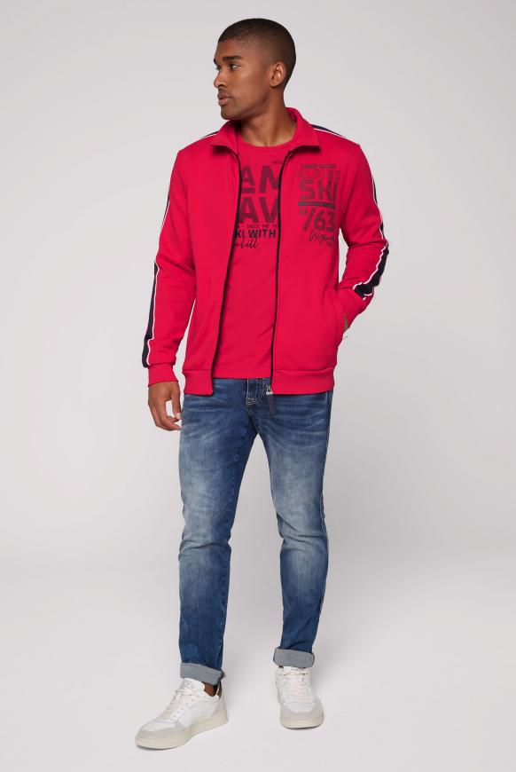 Trainingsjacke mit Logo und Streifen-Tapes
