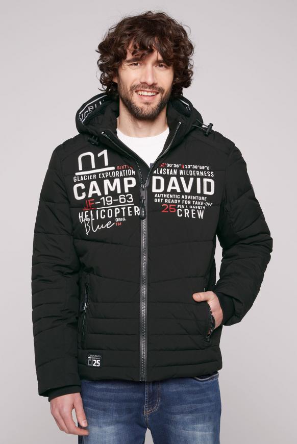 Winterjacke mit Kapuze im Ski-Design