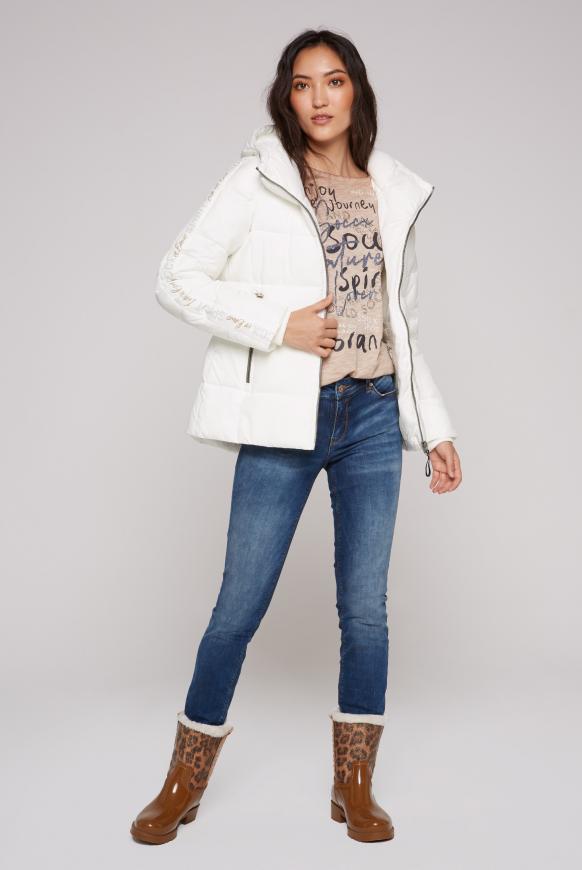 Winterjacke mit Kapuze und Logo-Tapes