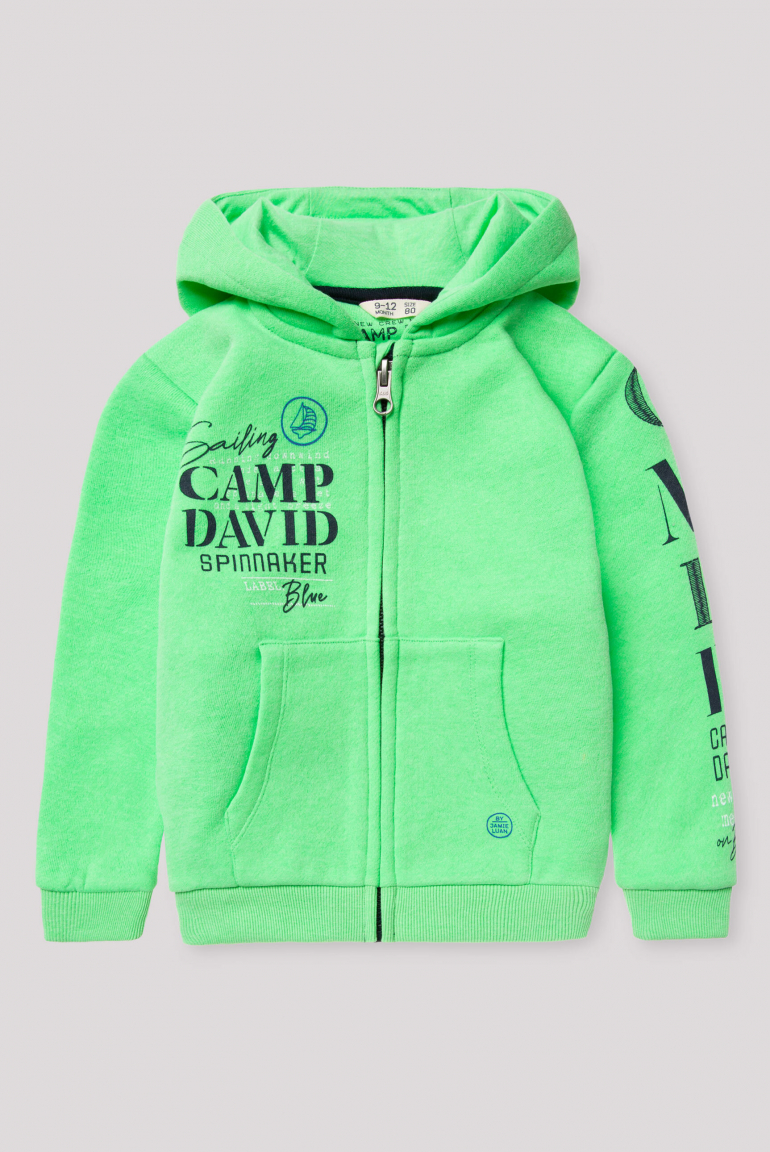 Baby Kapuzensweatjacke mit Label Prints