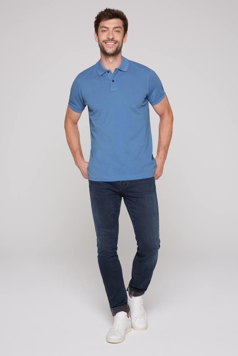 Basic Pikee-Polo mit Trikotkragen
