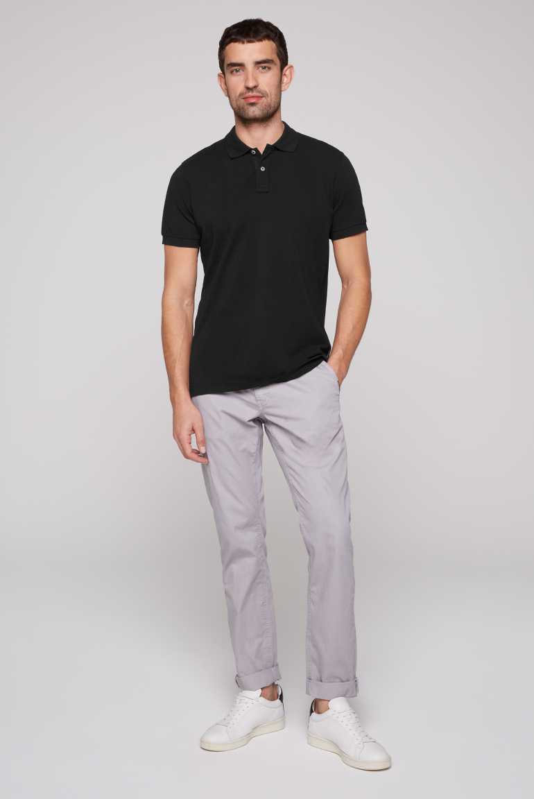 Basic Pikee-Polo mit Trikotkragen
