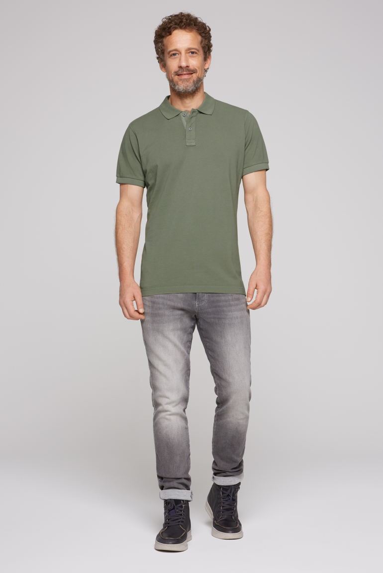 Basic Pikee-Polo mit Trikotkragen