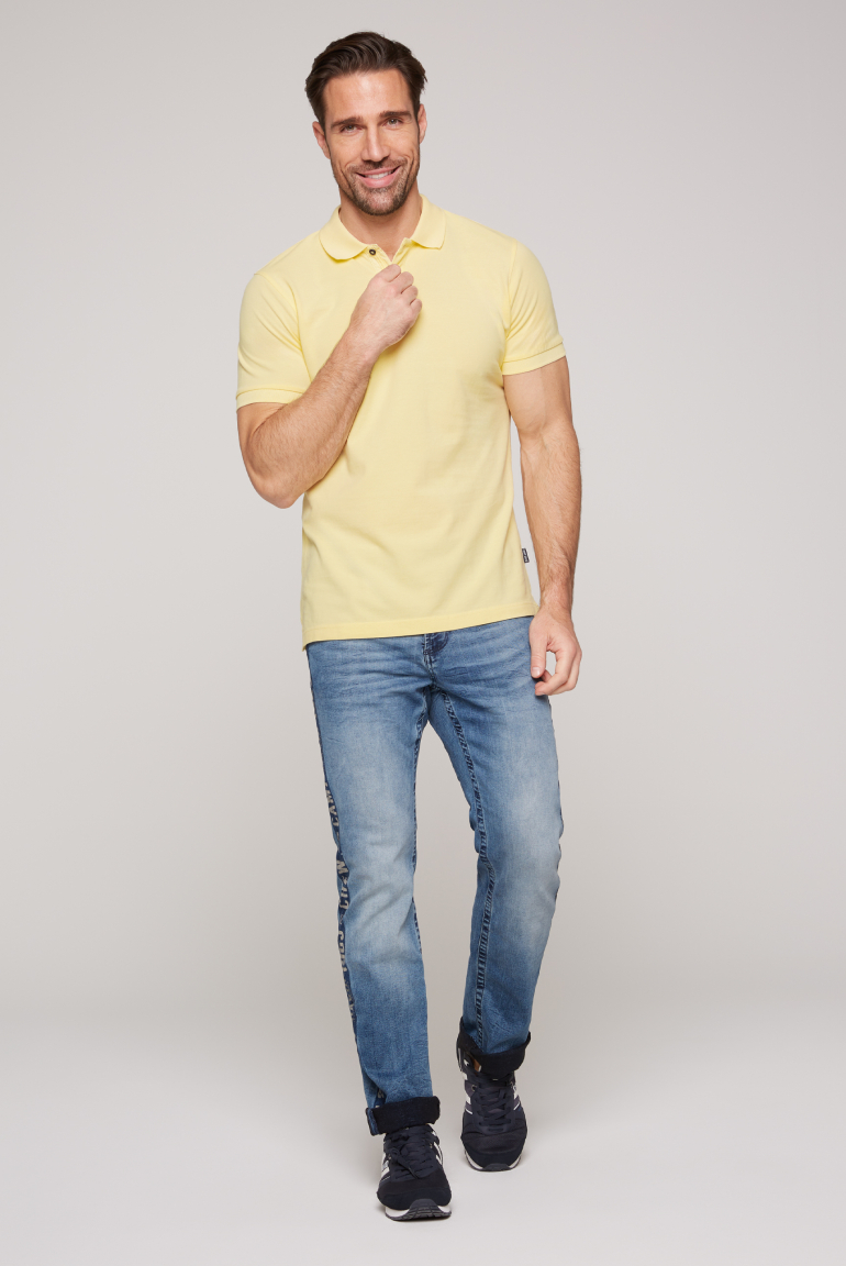 Basic Pikee-Polo mit Trikotkragen