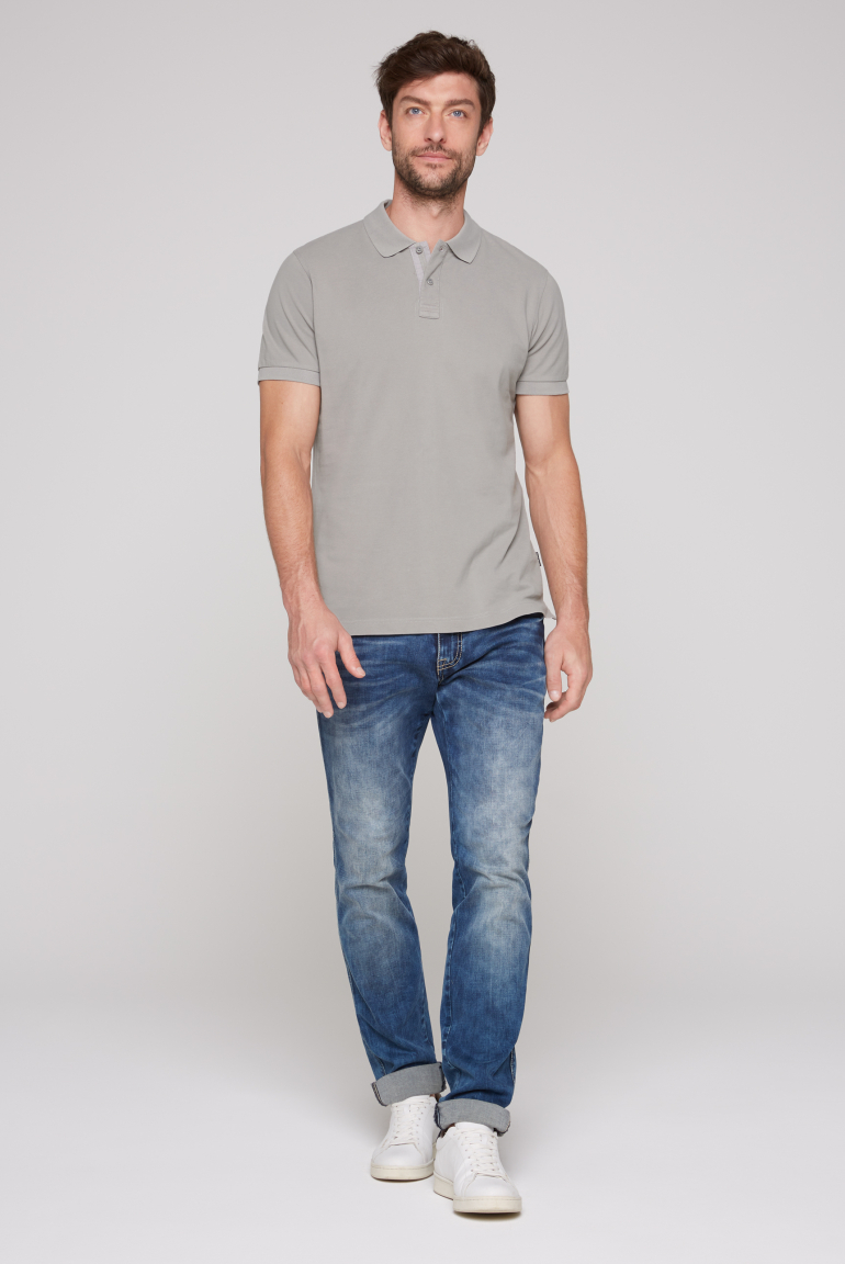 Basic Pikee-Polo mit Trikotkragen