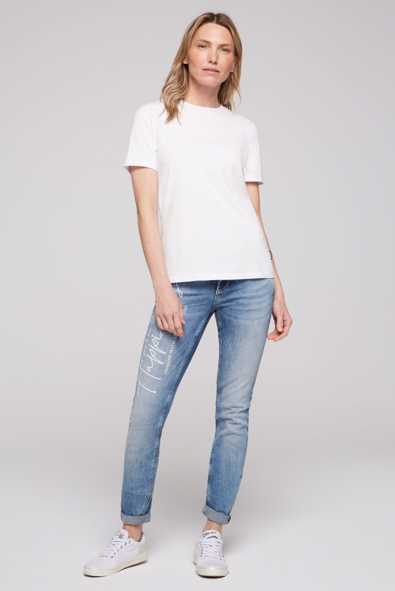 Basic T-Shirt mit Rundhalsausschnitt