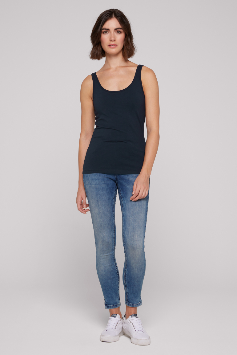 Basic  Top mit  Mini Logo Print