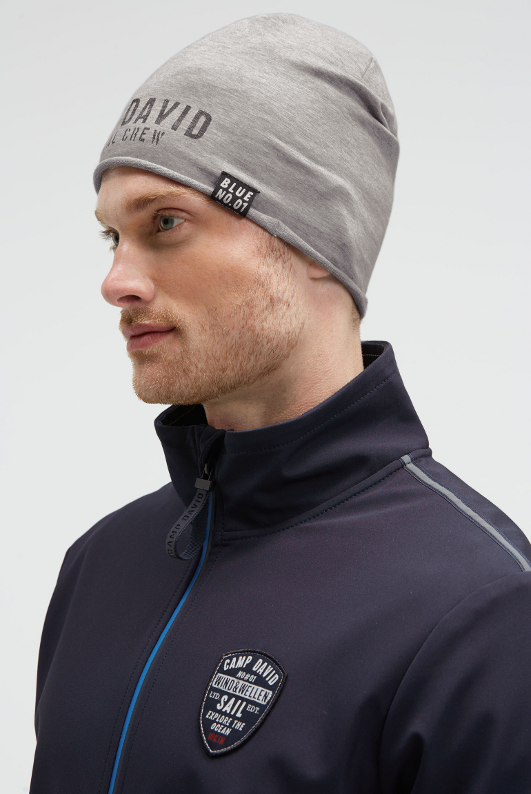 Beanie aus Jersey mit Logo Print