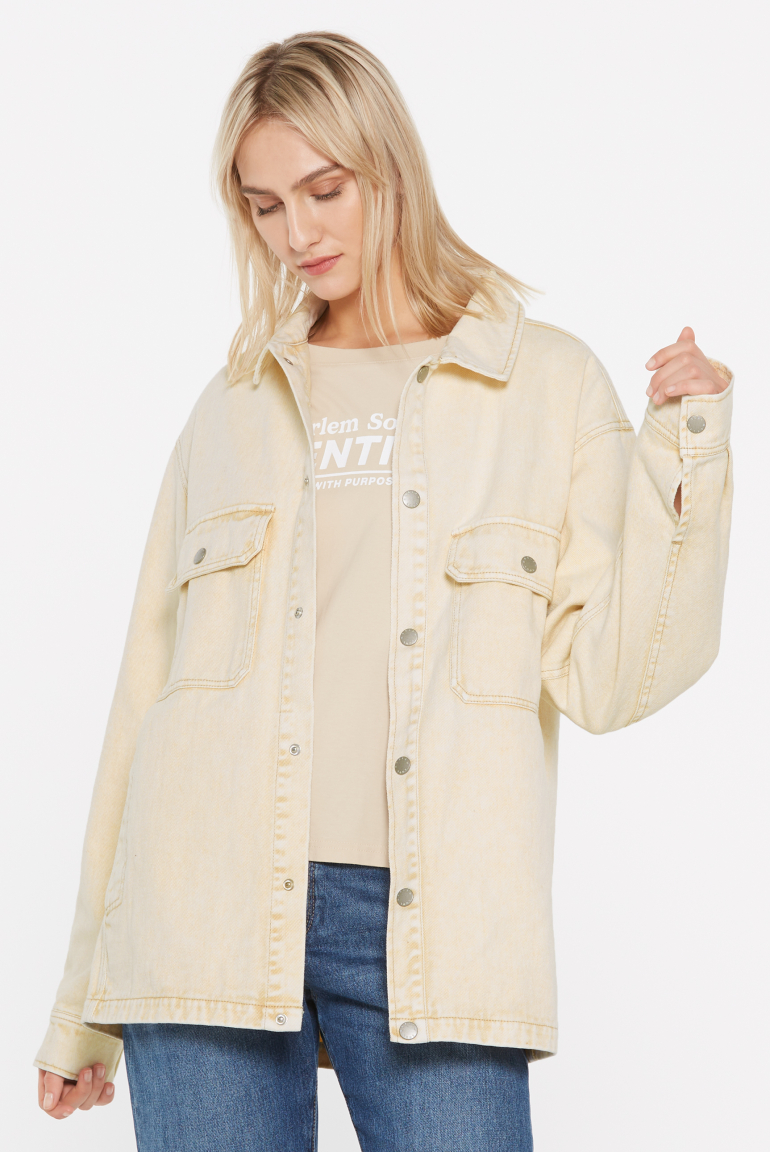 BRAD-LEY Unisex Overshirt Acid Washed