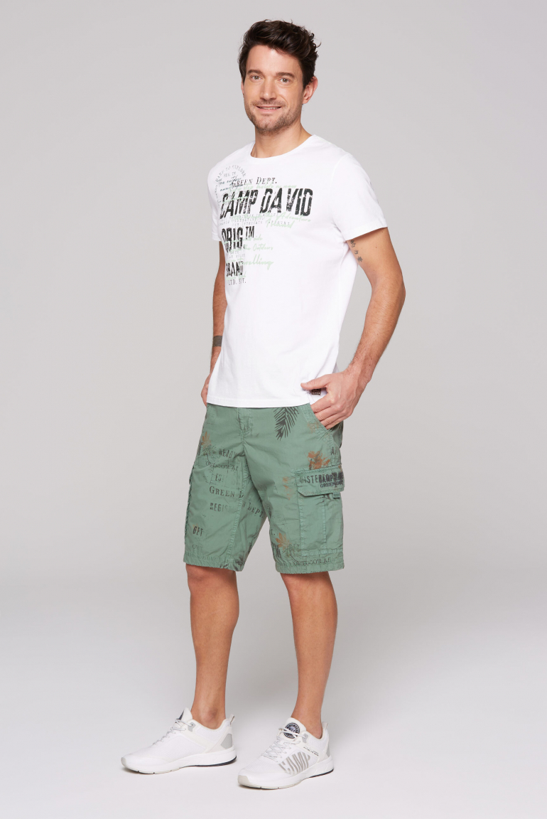 Cargo Shorts mit All Over Print