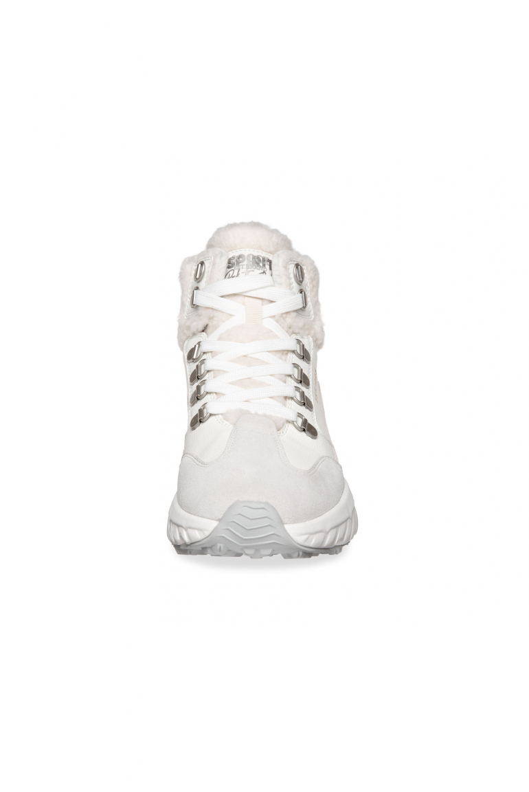 High Top Sneaker mit Kunstfell-Details