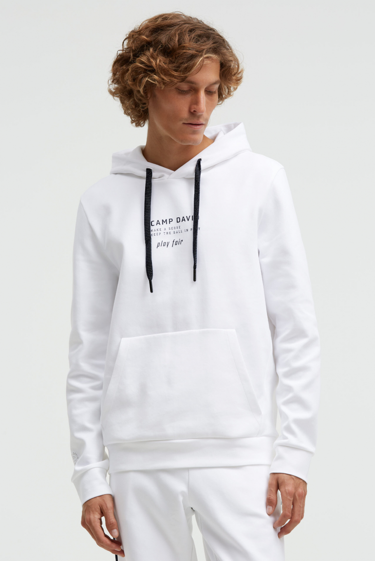 Hoodie aus Interlock mit Backprint
