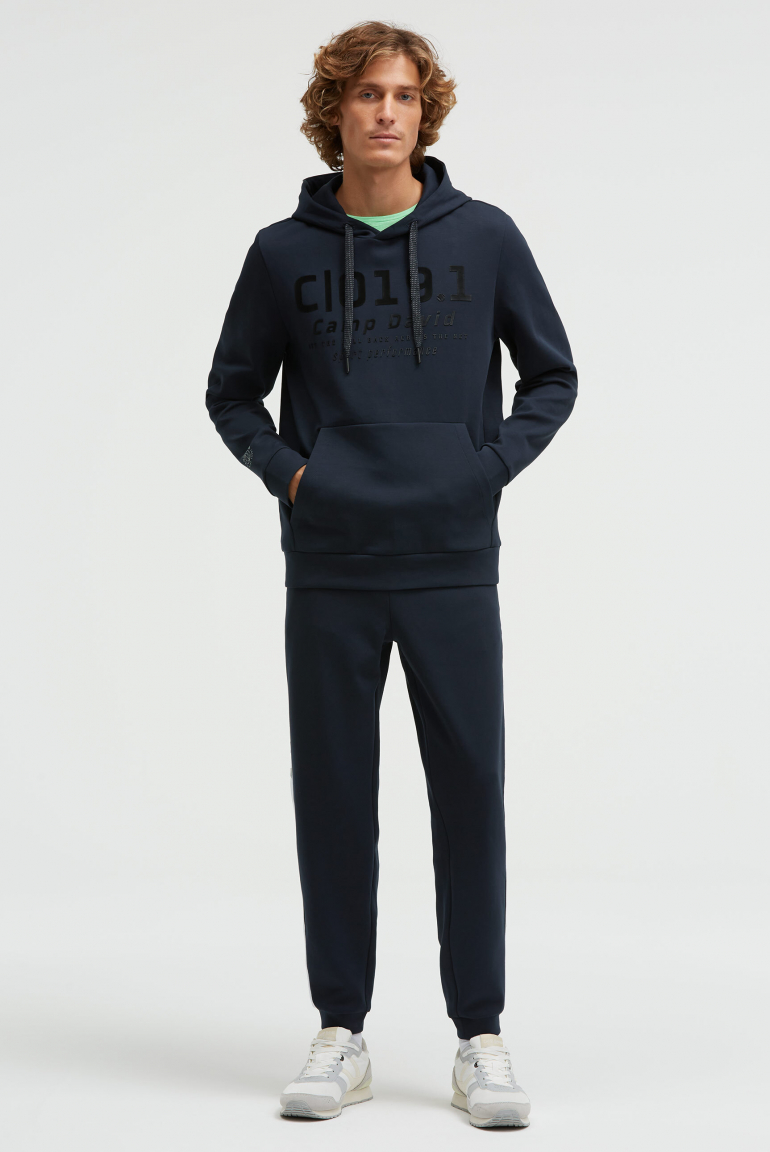 Hoodie aus Interlock mit Frontprint