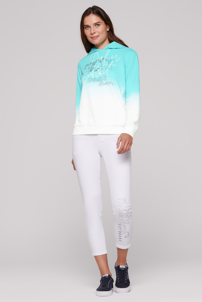 Hoodie Dip Dye mit Logo Print