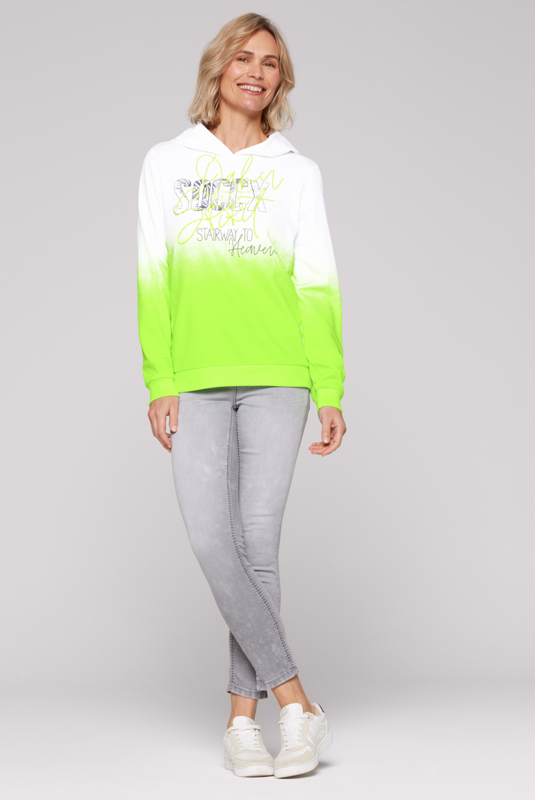 Hoodie Dip Dye mit Logo Print