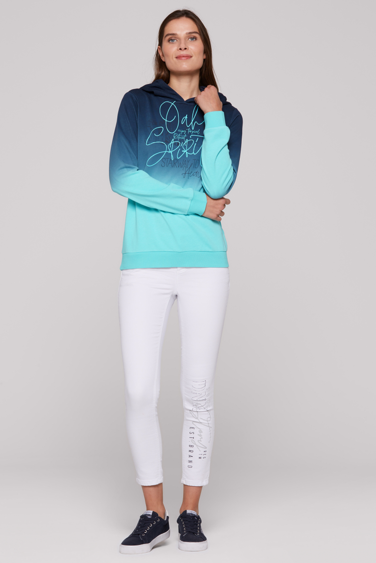 Hoodie Dip Dye mit Logo Print