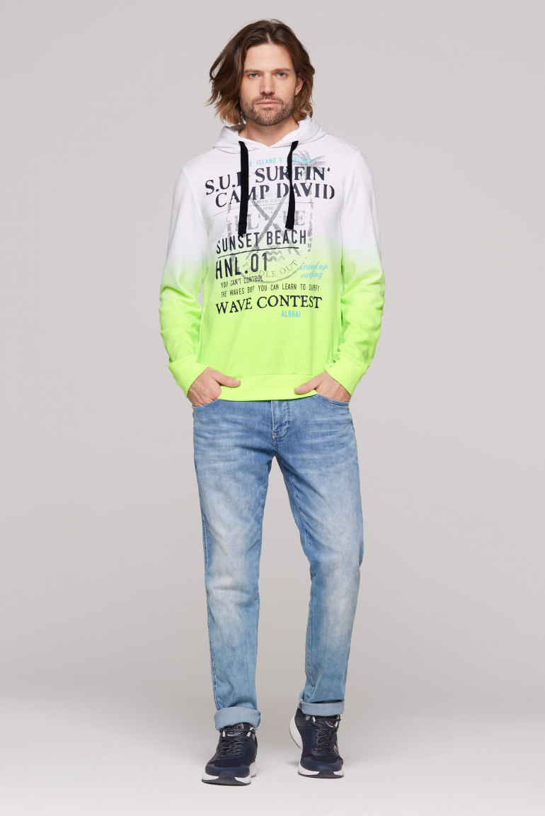 Hoodie Dip Dye mit Puffprint