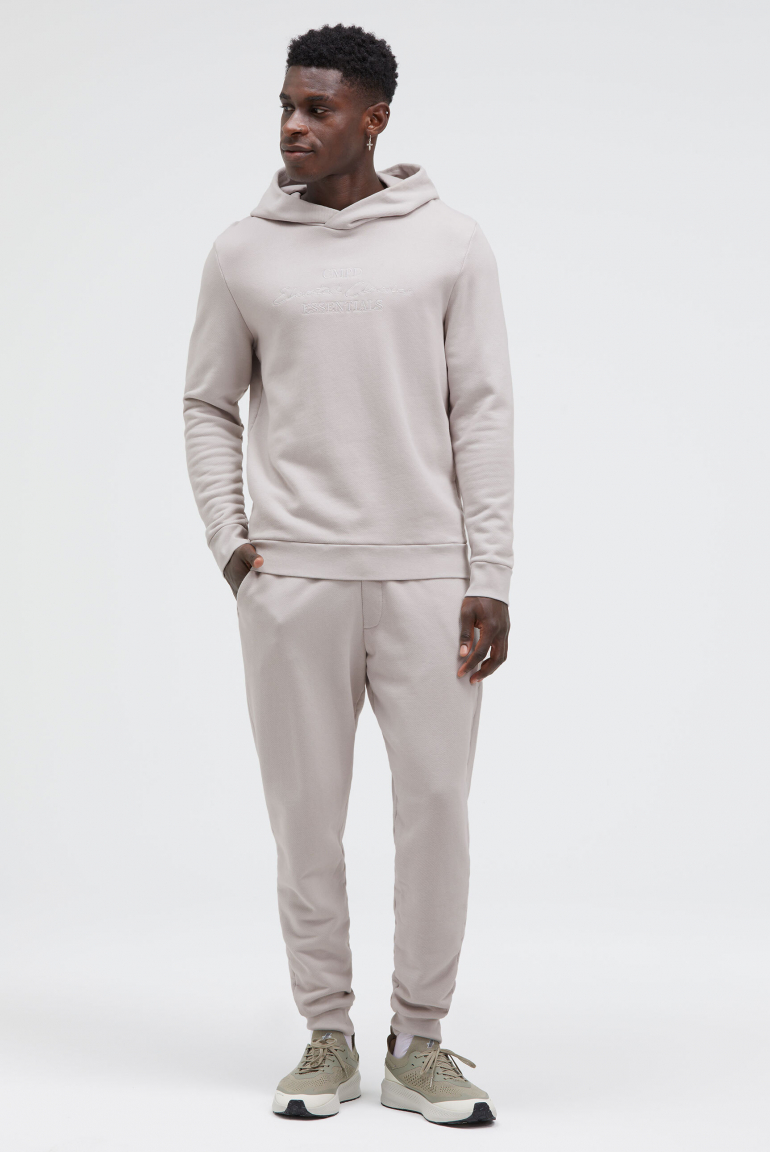 Hoodie mit Twill-Struktur und Stickerei