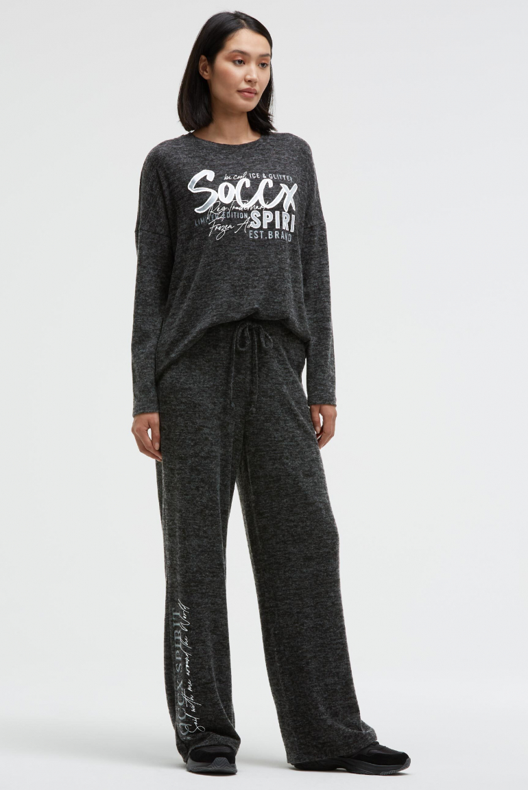 Hose aus Flauschstrick Relaxed Fit