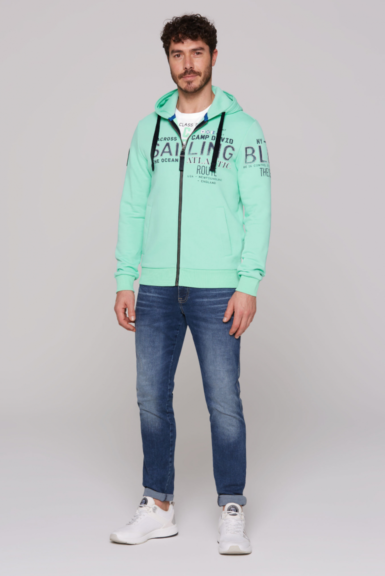 Kapuzensweatjacke mit Puffprints