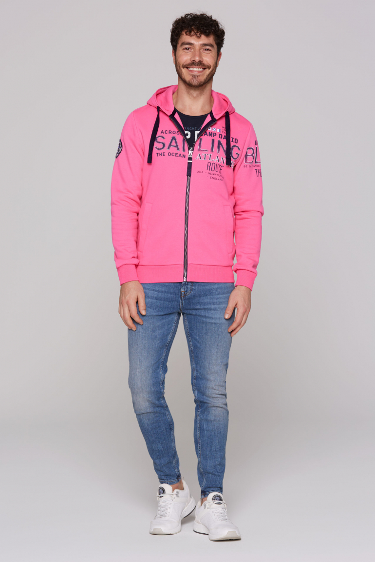 Kapuzensweatjacke mit Puffprints